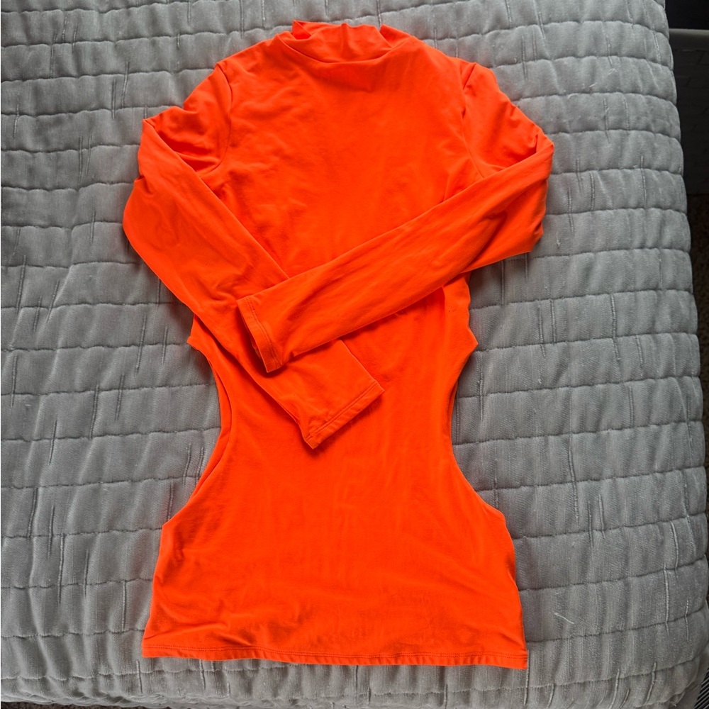 Oh Polly Bright Orange Mini Dress